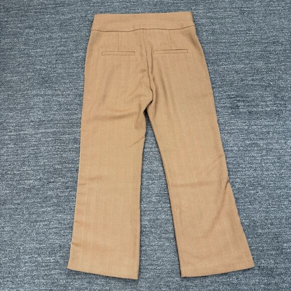 Veronica Beard Cormac Stripe Cropped Trouser Pants Women 4 Tweed Herringbone - Picture 9 of 12
